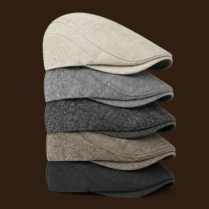 Béret casquette Bruno, les 5 coloris : beige, gris clair, gris foncé, marron kaki et noir