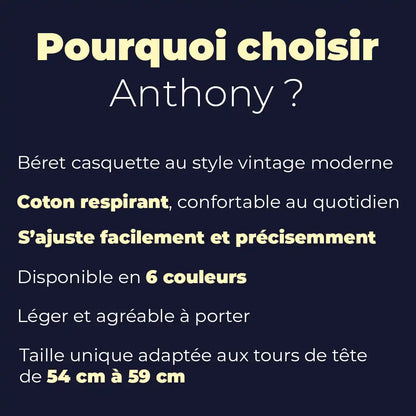 pourquoi choisir béret casquette coton vintage Anthony - La Maison du Béret