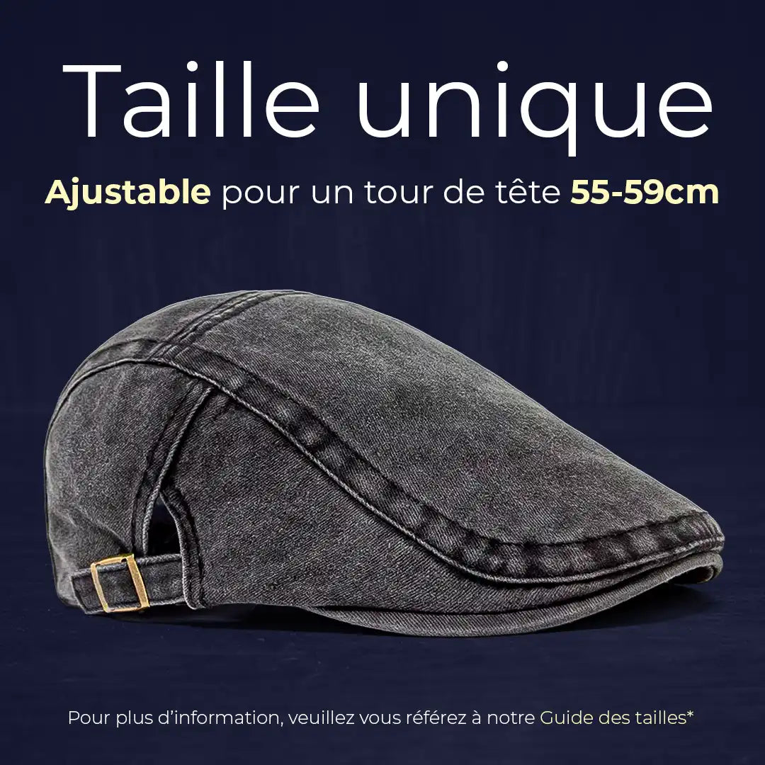 béret casquette homme coton taille unique ajustable 55-59cm L'Anthony - La Maison du Béret