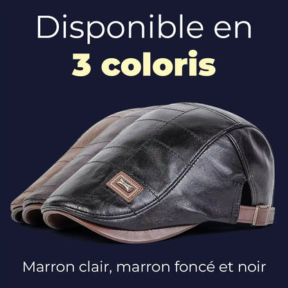 béret casquette homme en simili cuir disponible en 3 coloris - La Maison du Béret
