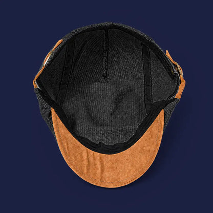 Béret casquette en jean Richard noir, intérieur