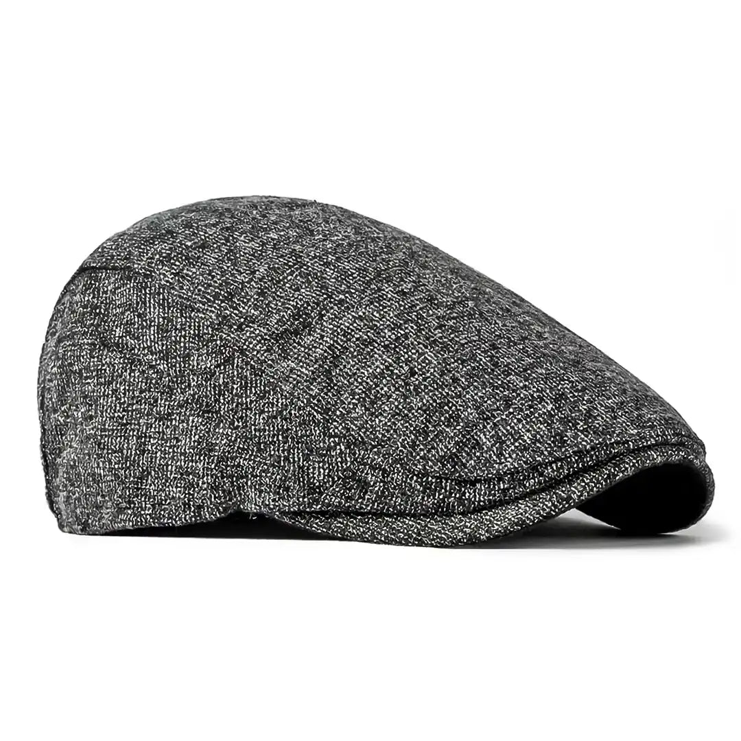 béret casquette unisexe coton polyester gris foncé ajustable Bruno - La Maison du Béret