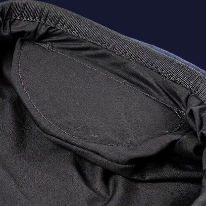 Intérieur du béret militaire Valentin avec doublure coton noire et bandeau élastique ajustable