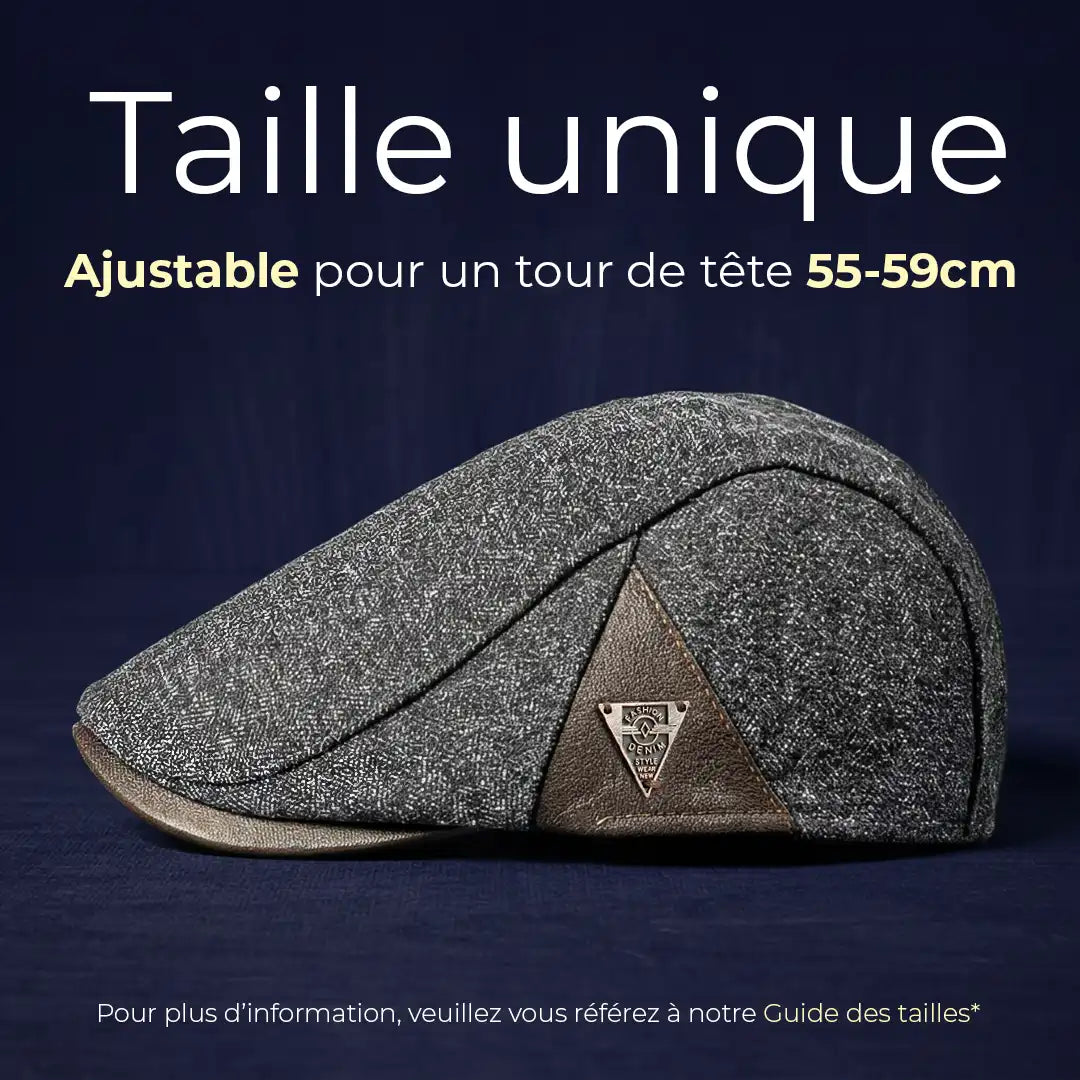 Casquette plate homme Gabriel taille unique ajustable 55-59 cm - La Maison du Béret