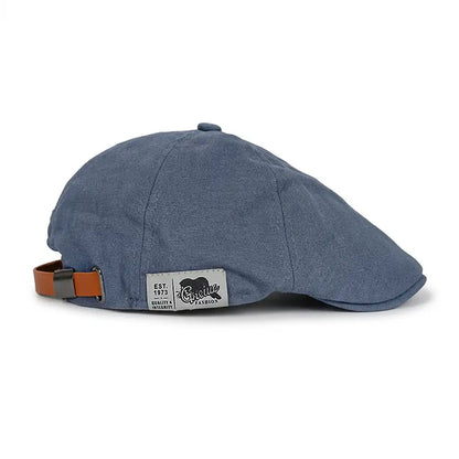 Casquette plate unisexe coton bleu Enzo - La Maison du Béret