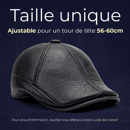 Casquette simili cuir homme Stéphane taille unique ajustable 56-60 cm - La Maison du Béret
