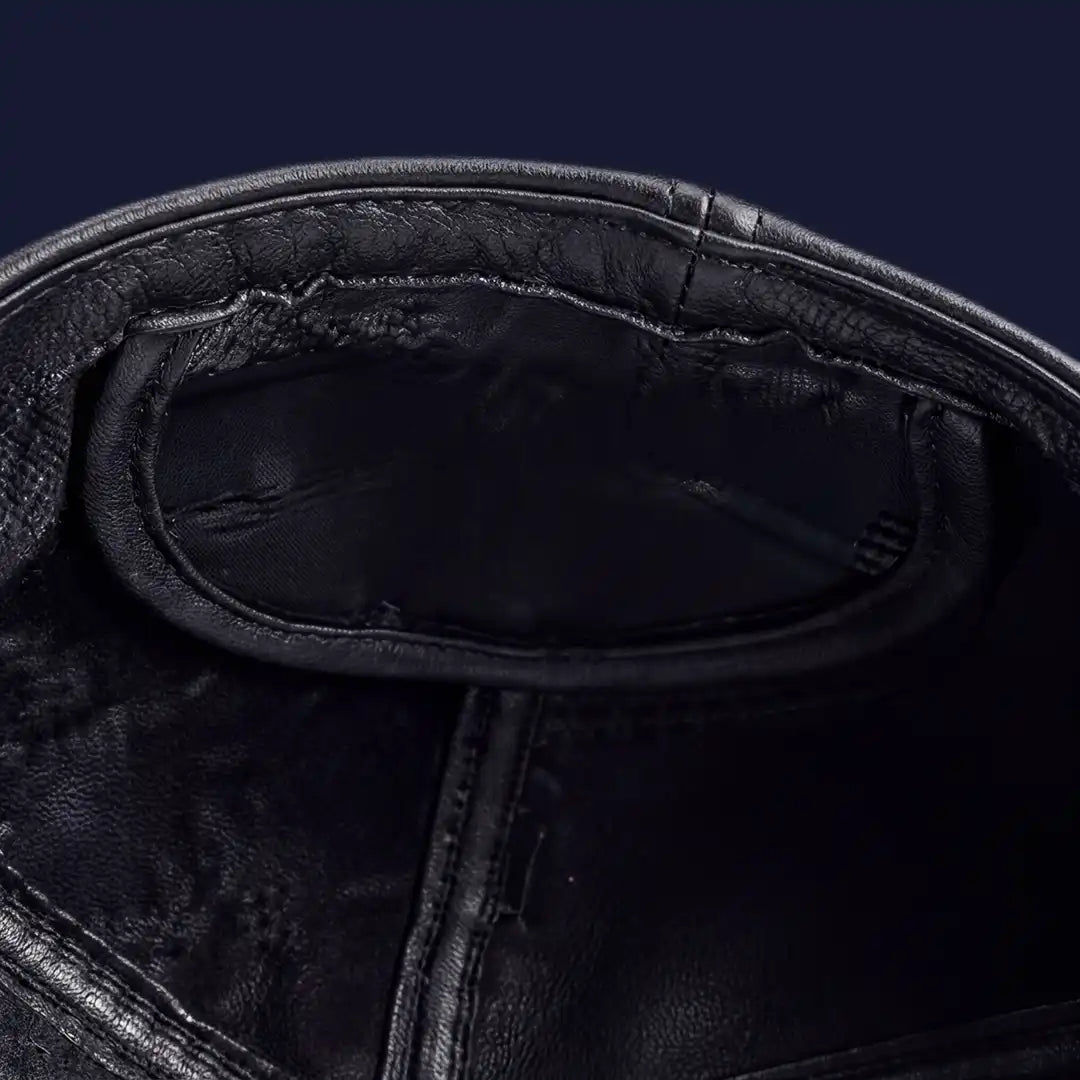 Intérieur et doublure casquette simili cuir homme Stéphane avec protège-oreilles - La Maison du Béret