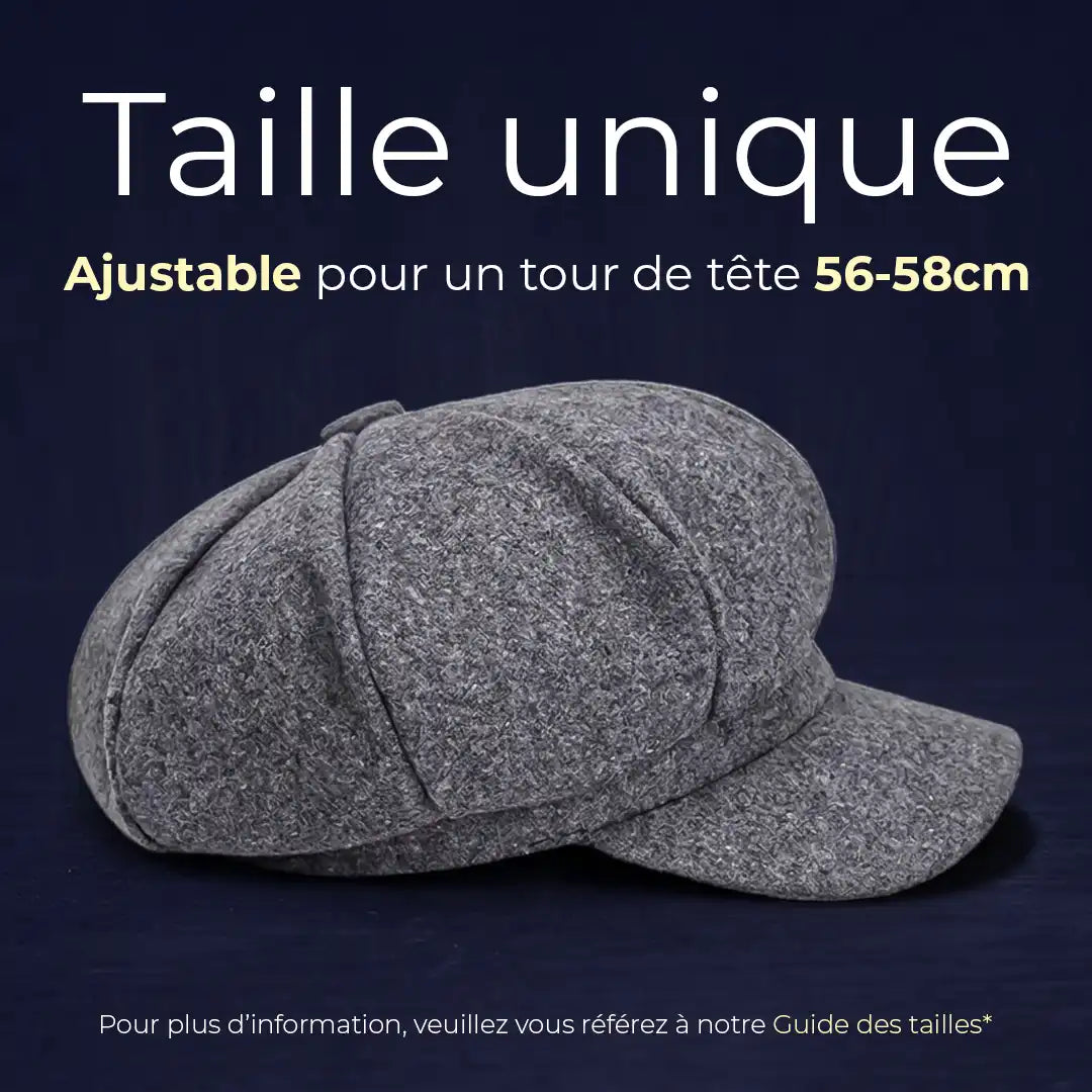 Béret gavroche unisexe Aurore taille unique ajustable 56-58 cm - La Maison du Béret