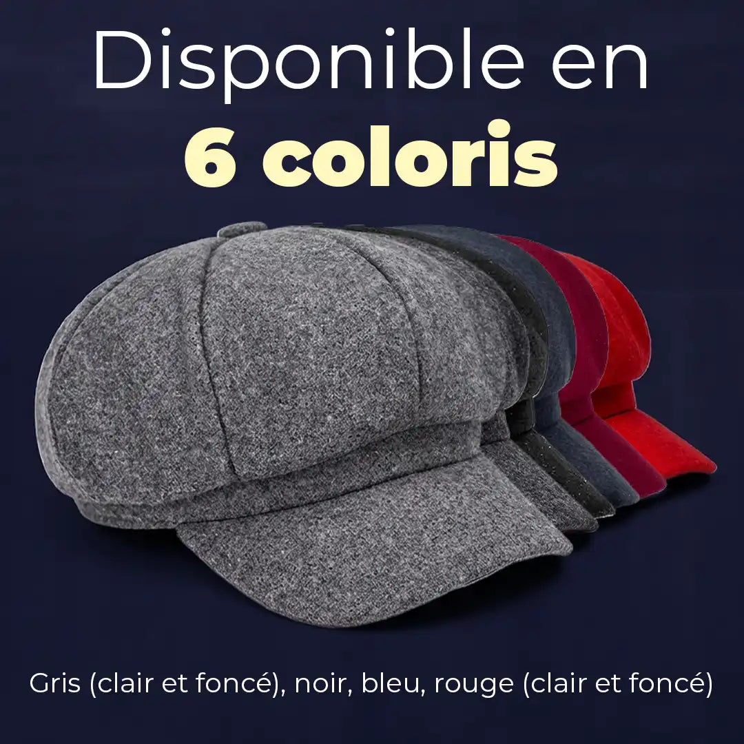 Béret gavroche unisexe Aurore 6 coloris : gris, noir, bleu, rouge - La Maison du Béret
