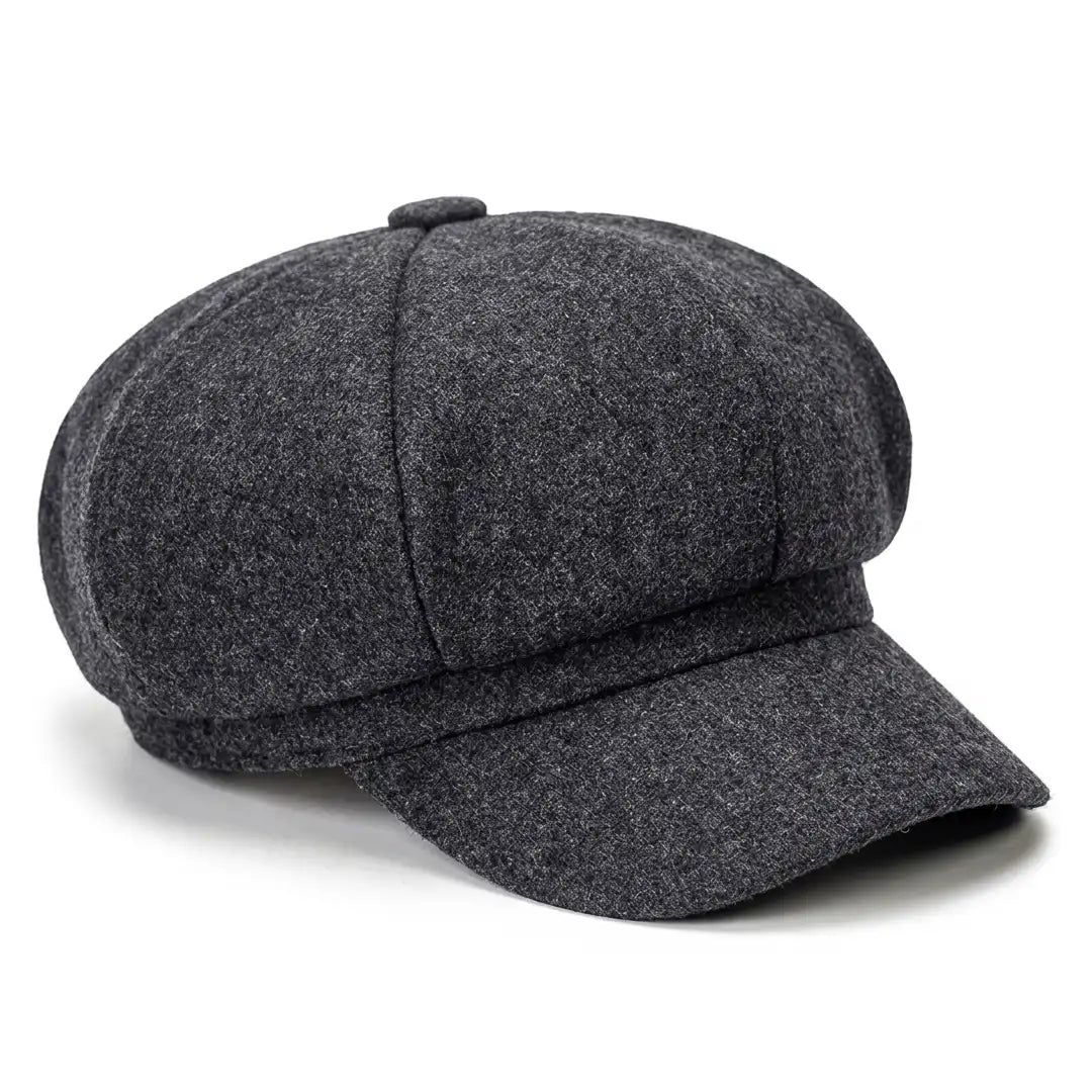 Béret gavroche unisexe coton gris foncé Aurore - La Maison du Béret