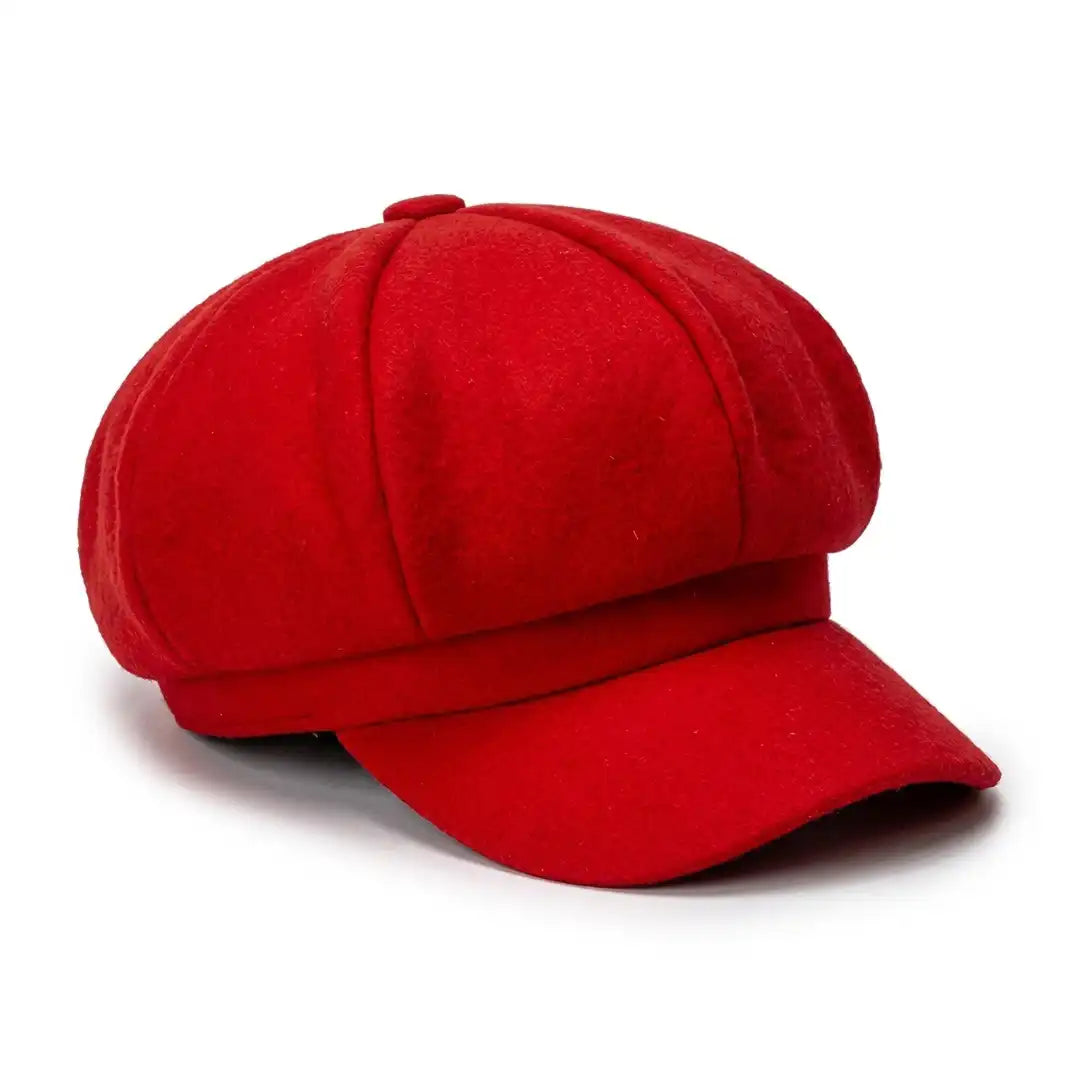 Béret gavroche unisexe coton rouge Aurore - La Maison du Béret